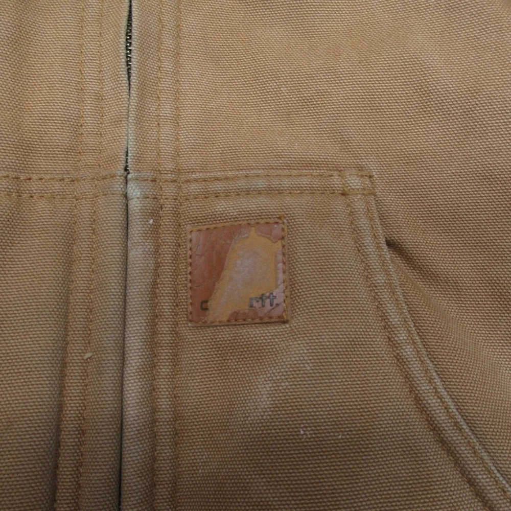 Carhartt Jacket Kids XXS Brown Canvas Hood Insulated Outdoor‎ Winter WARM Canvas